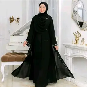 Abaya Safwa dress Mahogany/baju muslimah wanita/dress kondangan kekinian