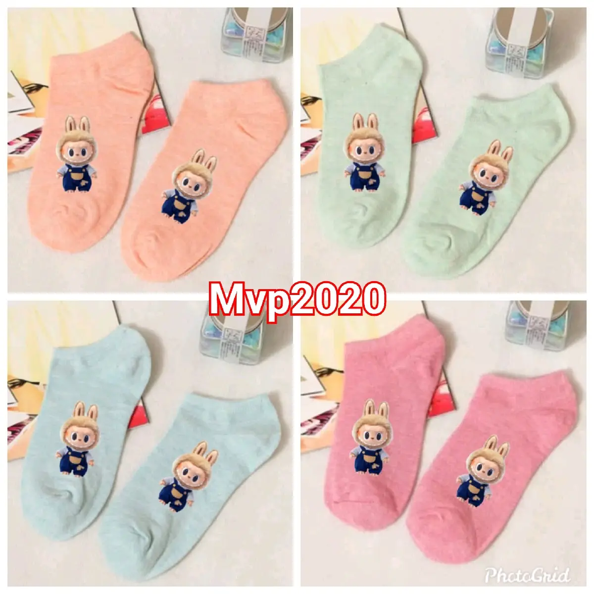 Kaos kaki labubu kuromi mixue snow king anak paket 3pasang