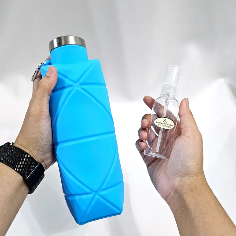 Tumbler silicone lipat + free botol spray.  Bottles Water. perlengkapan haji dan umroh 0