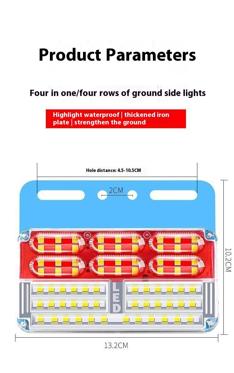 Product Introduction of 1Pcs Big Truck 24V Led High Light Waterproof Side Light Trailer Side Light Side Light Waist Light Astern Turn Super Bright Side Light 14
