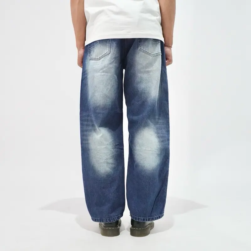 Selfless - Wide Leg Jeans Loose Pants Pria - Celana Panjang Jeans - Celana Denim Pria - Celana Retro Street Style 5