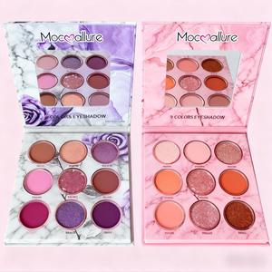 Mocoallure Vintage rosé 9 colores paleta de sombra de ojos monocolor brillo diario maquillaje ligero maquillaje fuerte textura suave