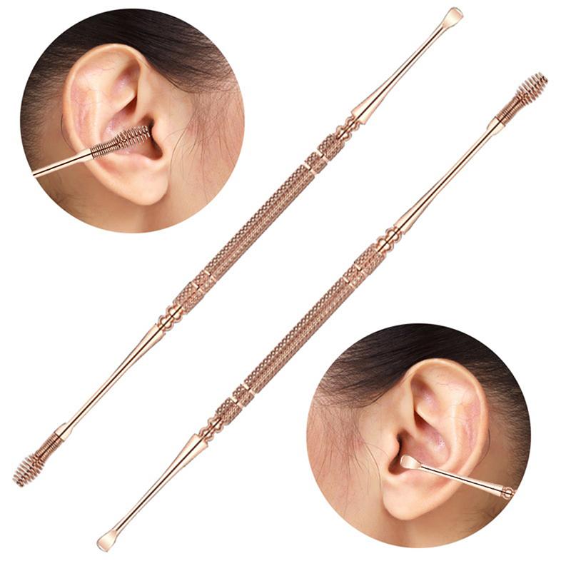 Product Introduction of Double Head Stainless Steel Spiral Earpick Ear Scoop Earwax Digging Tools Earwax Curette Spoon Care Ear Clean Toolear Cleaner 17