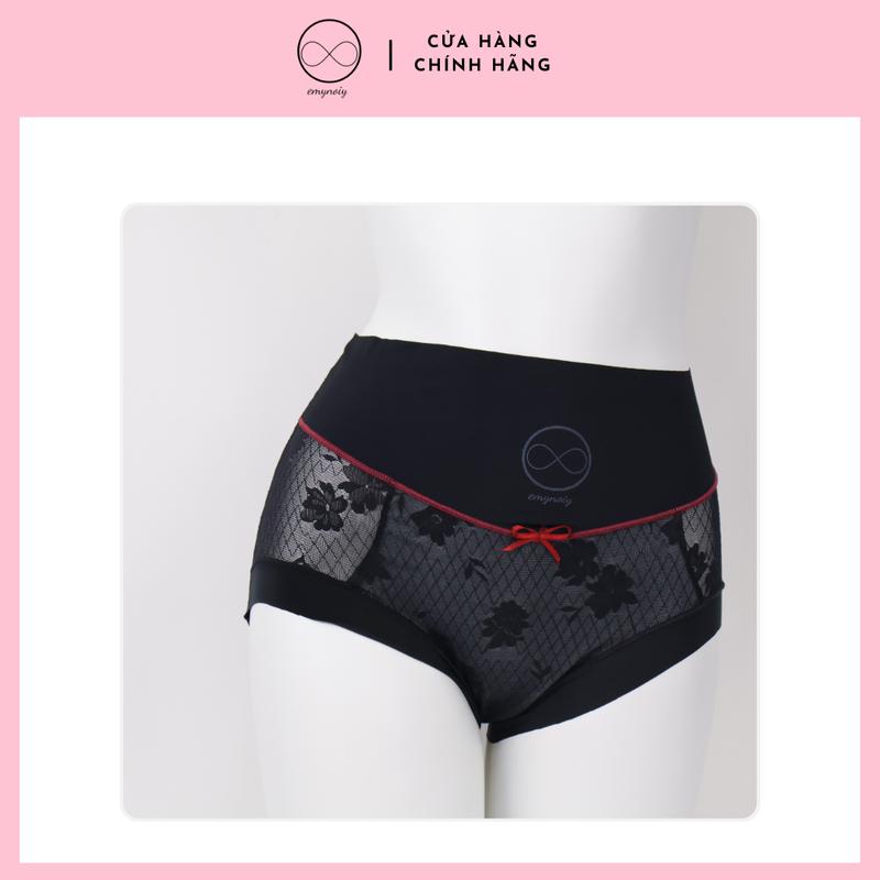[MÃ 307]   Set 5 quần lót nữ bigsize ( 4 màu như hình ), su phối ren dây đỏ  lưng cao  lạnh viền thoáng mát, co giãn