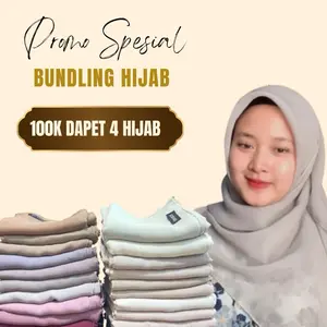 BUNDLING-Plain Square 4 Pcs Bisa Pilih Warna Promo Spesial 100K Dapat 4 Hijab Kualitas Terbaik Nyaman Anti Letoy