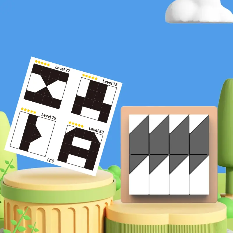 Hidden Blocks Warna Hitam dan Putih Mainan Puzzle Edukasi Anak 1