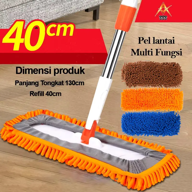 Alat Pembersih Rumah/Pel Lantai/Dinding Multi Fungsi (AG14)..Diameter Tinggi 130cm Stainless 0