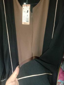 Product Review of ZARQA - Luna Gamis 2 | Abaya gamis sisesa Two Tone List Bisban Polos Muslim Turki Dewasa Remaja Lebaran terbaru 2025 Crinkle Mewah Maxi abaya santri Airflow Simple from c**a p**e ** 1