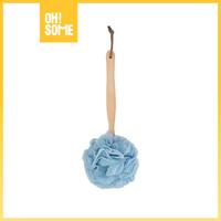 Gambar OHSOME - Alba Sol Bath Brush Sikat Mandi Shower Puff Dengan Pegangan Kayu Blue | Pink Kain - Blue dari OHSOME Homeliving Kab. Bekasi 1 Tokopedia