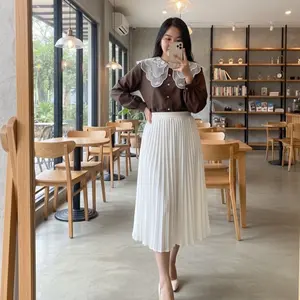 Blouse Linen Kaca / Blouse Cewe / Blouse Linen / Blouse Wanita / OOTD / Blouse Krah