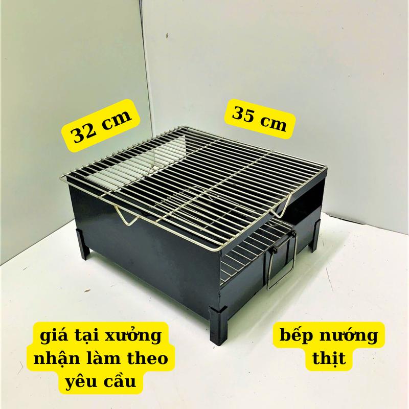bếp nướng thịt than hoa, lò nướng thịt gia đình, bếp nướng thịt bbq, kích thước 32 * 35 cm