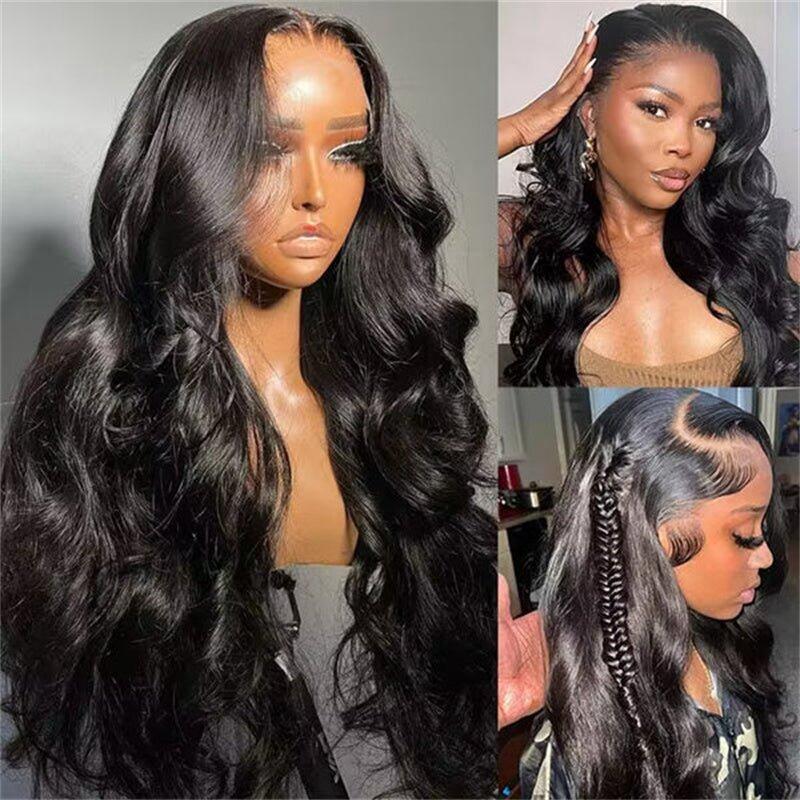 Product Introduction of LEMODA Body Wave 13x4 Full Lace Front Wigs 210% High Density Human Hair for Women HD Lace Front Human Hair Wig With Baby Hair Natural Black 5