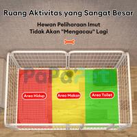 Gambar 【7.7】 120*60*60cm Kandang Hewan Pagar Kandang Hamster Burung Pagar Besi DIY Kandang Hewan Peliharaan Pet Cage kandang  kucing - 120*60*60cm-putih dari PaPaPet.id Kab. Tangerang 3 Tokopedia