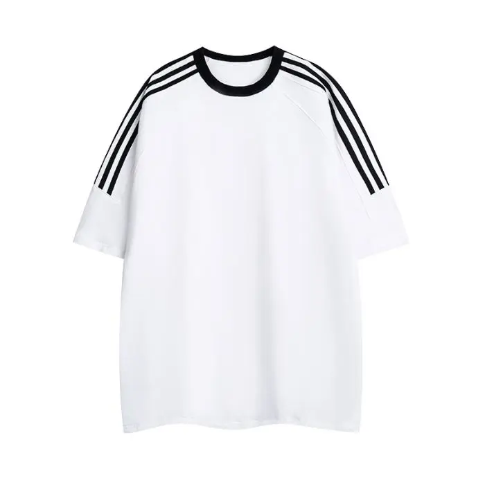 Surprise pure cotton combed youth retro nostalgia short sleeve cool and breathable sweat-absorbing sports