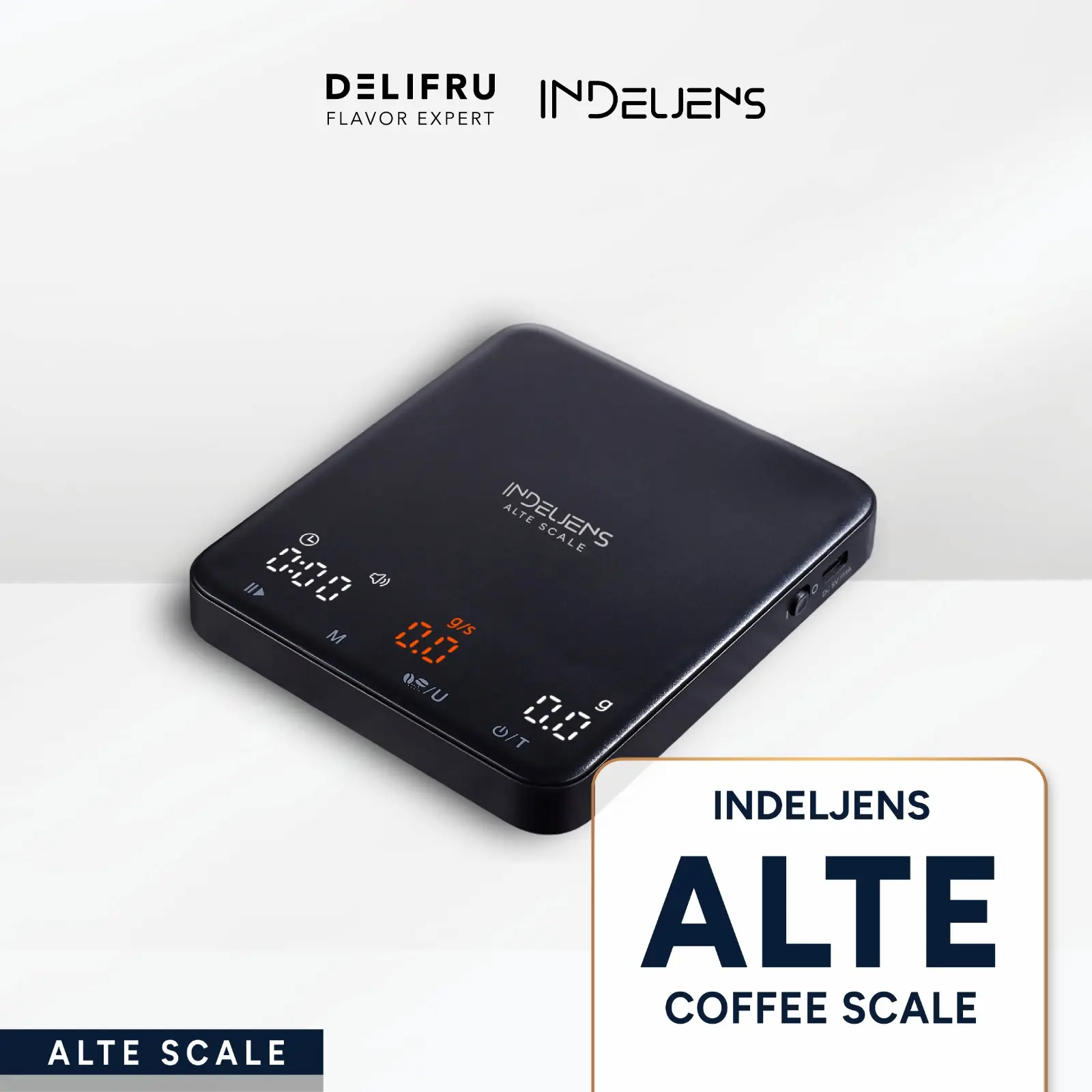 Indeljens Coffee Scale Alte Timbangan Kopi Digital Espresso Flow Rate & Ratio Calculator 2Kg / 0.1g