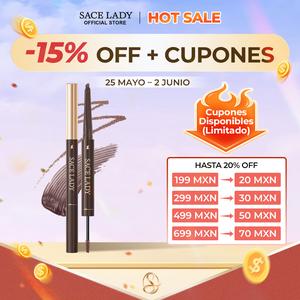 SACE LADY Lápiz y Gel para Cejas 2 en 1 Acabado Fluffy Alta Pigmentación Waterproof Cejas Naturales y Definidas de Larga Duración 4 Tonos Disponibles