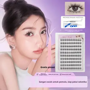 Beli 1 Dapat 2，Set 3-in-1 Bulu Mata Palsu，Wajib Ada untuk Pemula，Mudah Digunakan，Kalis Air & Kalis Peluh.