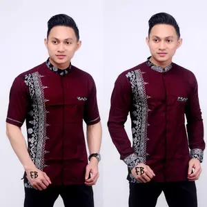 BISA BAYAR DITEMPAT - KOKO BORDIR KOMBINASI MIX BATIK C07 SYUBBANUL MUSLIMIN - BAJU KOKO KOMBINASI TERBARU 2024 Pria Dewasa