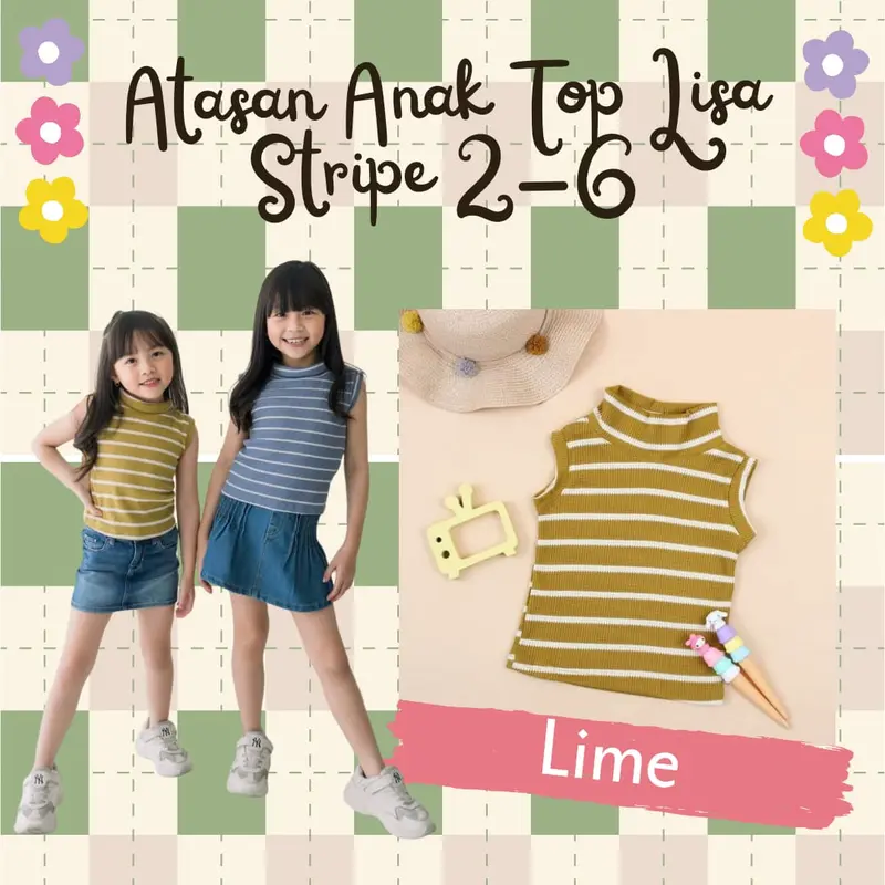 ATASAN ANAK TOP LISA STRIPE 2-6TH 8