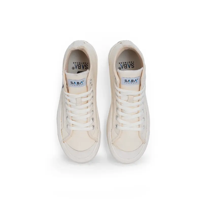 SABA Basic High Krem - Sepatu Sneakers Casual Pria Wanita 4