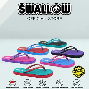 Swallow Sandal Jepit Rainbow - Sendal Karet Dewasa Wanita  Anti Selip