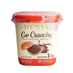 Dunia Go Spread Choco Crunchy Malt 1 kg | Olesan Cokelat Crunchy Jar Merah | Cemilan Coklat & Manis | Ide Jualan, Snack, Baking, Makanan. Selai duniagocrunchy