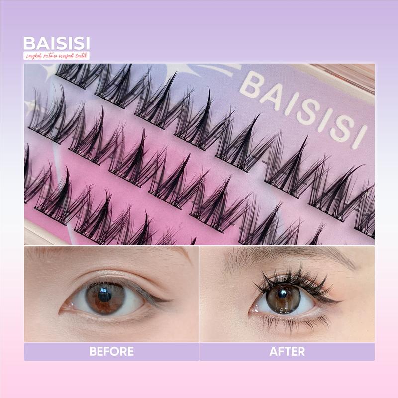[TANPA LEM] BAISISI Bulu Mata Palsu Individual Lashes Z11 Korean Segmentasi + FREE TWEEZER | eyelash extension | Douyin Lashes | Eye Make Up 7