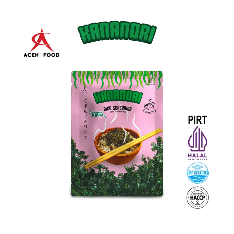 Snack Kananori Furikake Rice Seasoning Rumput Laut Tabur Cakalang Kriuk 30 gr | Seaweed Nori Crispy | Cemilan Gurih Renyah | Halal PIRT | Makanan Ringan Praktis untuk Nasi, Bento, Sup, Anak Kos, Keluarga, Bekal Sekolah, Oleh-oleh, Camilan Enak | Aceh Food 3
