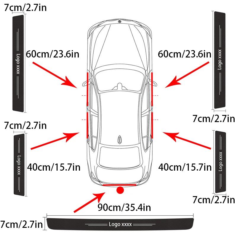 Product Introduction of Car Door Threshold Sill Sticker Carbon Fiber Decorative Strip Door Sill Anti Scratch Trunk Protector Car Accessories 32