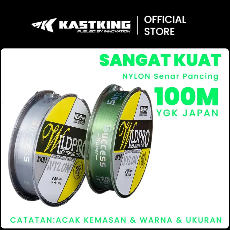 [Acak Warna&ukuran] Tali Pancing Nilon 100m Senar Pancing FISHING PRO Anti Keriting Mudah Tenggelam