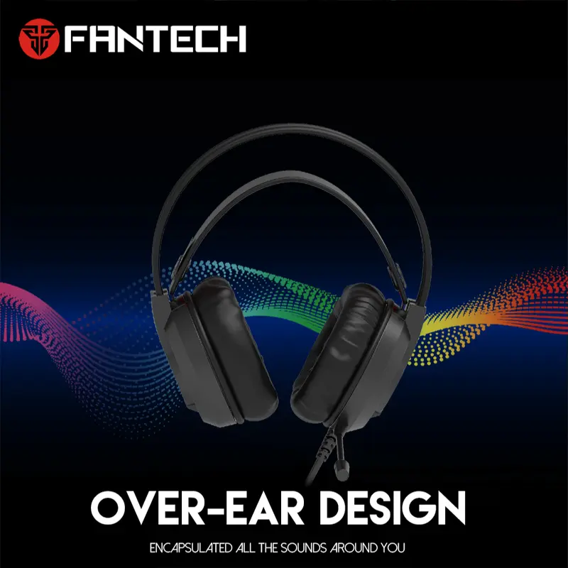 Fantech CHIEF II HG20 RGB Gaming Headset Headphones Built-in Microphone Noise Cancellation Pc Earphones Lighting Headphone Bass 3