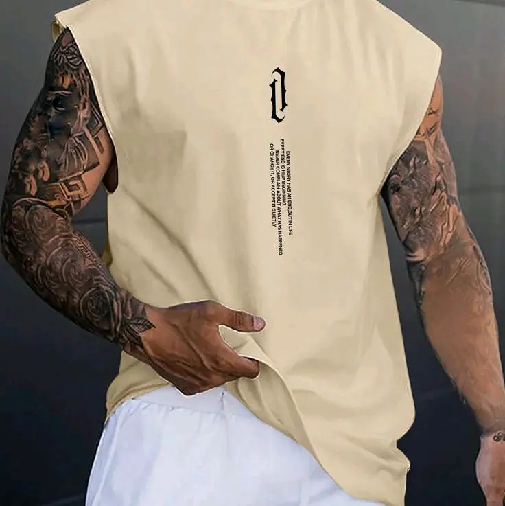 KAOS SINGLET PRIA BIG SIZE 6XL 5XL 4XL 3XL 2XL XL L M S TANK TOP SLEEVELESS FITNES Menyerap keringat  Crew Neck Katun  Polos Hitam Putih Beige Distro Keren