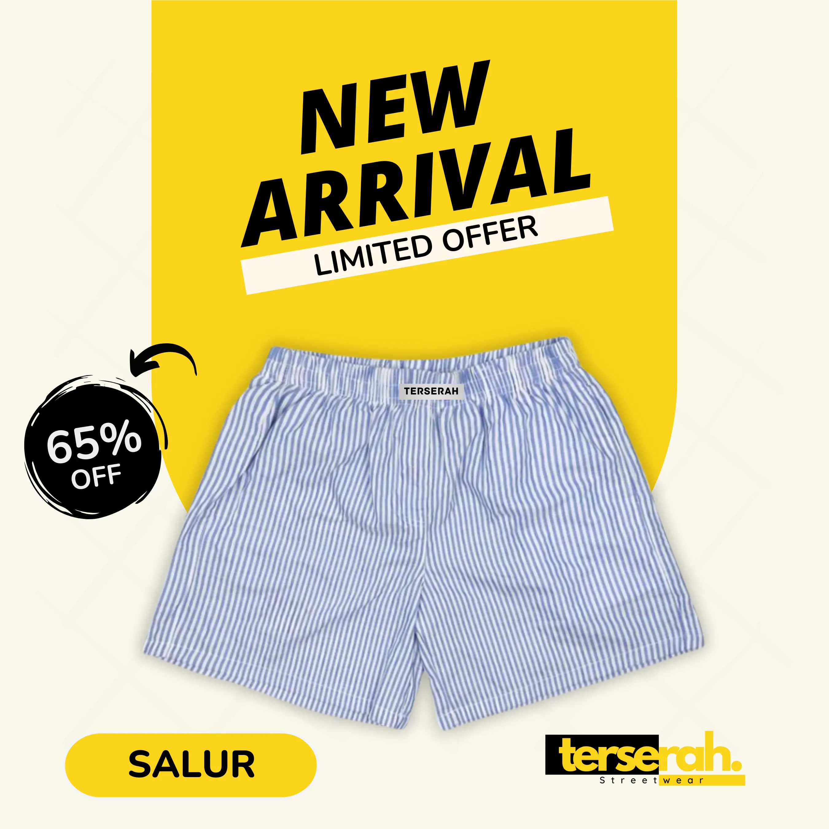 BOXER TERSERAH celana pendek BASIC SALUR pria wanita Celana pendek