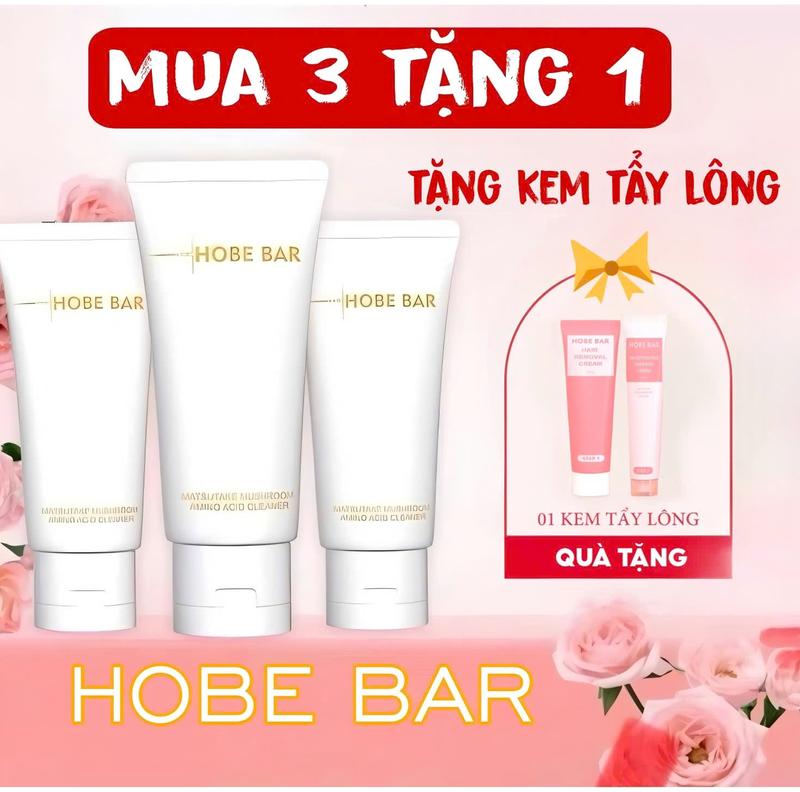   Mua 3 Tặng 1  Combo 3 Tuýp Sữa Rửa Mặt Hobe Bar 50ml + Tặng 1 Kem Tẩy Lông Hobe Bar -  sữa  rửa  mặt  và  tẩy  tế  bào  chết sữa  rửa  mặt  cho  da  khô sữa  rửa  mặt  trị  mụn  sáng  da sữa  rửa  mặt  sáng  da  mờ  thâm sữa  rửa  mặt  hobe  bar 