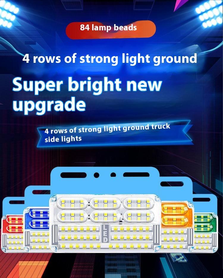 Product Introduction of 1Pcs Big Truck 24V Led High Light Waterproof Side Light Trailer Side Light Side Light Waist Light Astern Turn Super Bright Side Light 1