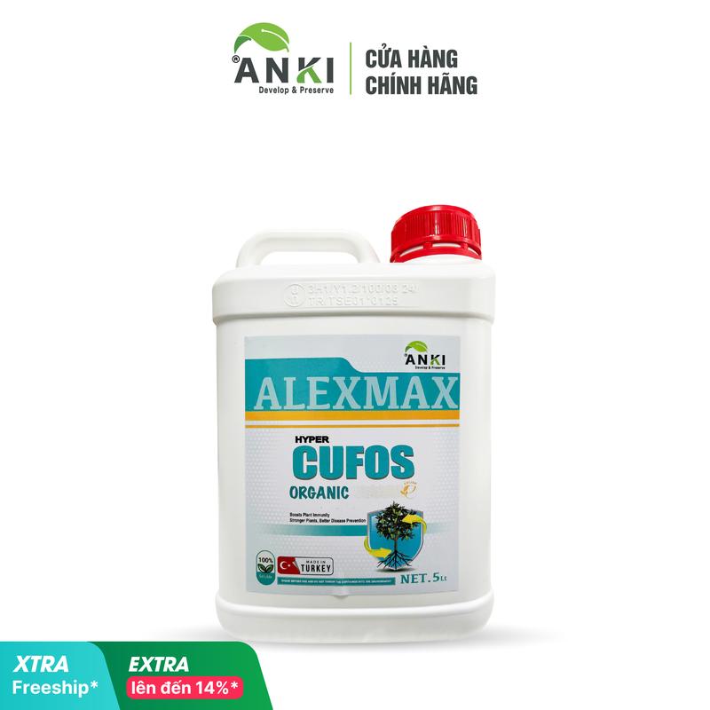 Hàng mới về Can phân bón HYPER CUFOS ORGANIC 5 Lít nhập khẩu Châu Âu nguyên đai nguyên kiện - Đồng Chelate hữu cơ và Lân 2 chiều Phosphite