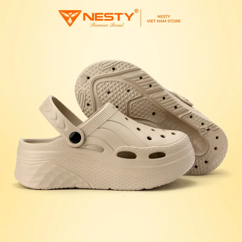 NE18 ( tặng 10 sticker ) Dép sục hot trend thương hiệu Nesty đế độn 6,5 cm chất liệu Eva cao cấp DéP 2