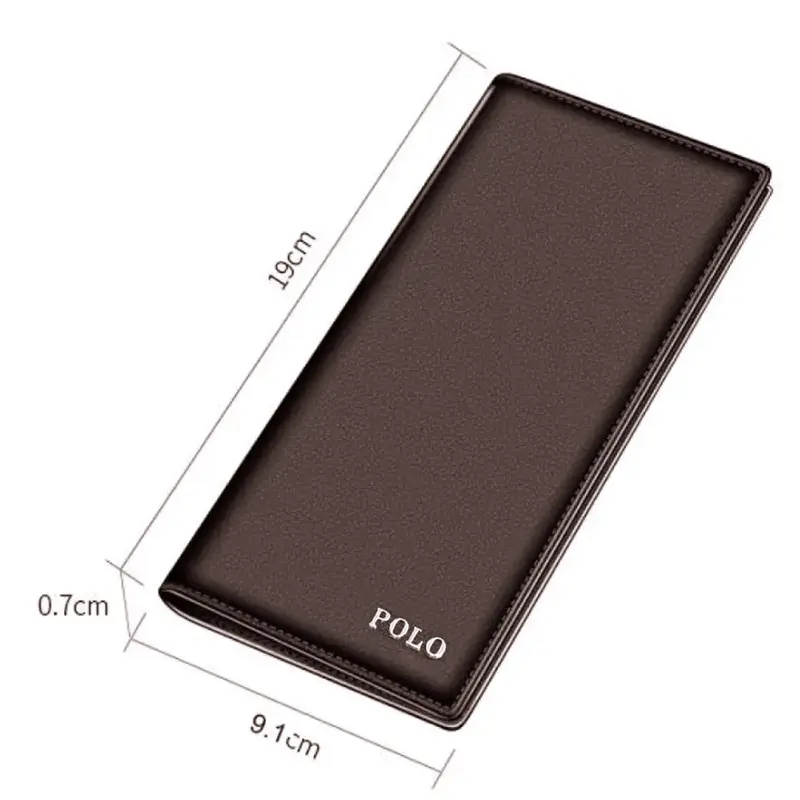 5.5 Super Gratis Ongkir!! BAYAR DI TEMPAT POLO Long Leather Business Wallet Famous Brand / Dompet Pria Panjang Bahan Import sw005 3