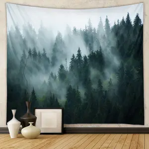 Rumah ledakan latar belakang kain angin gantung dinding latar belakang gantung ins angin hutan tapet