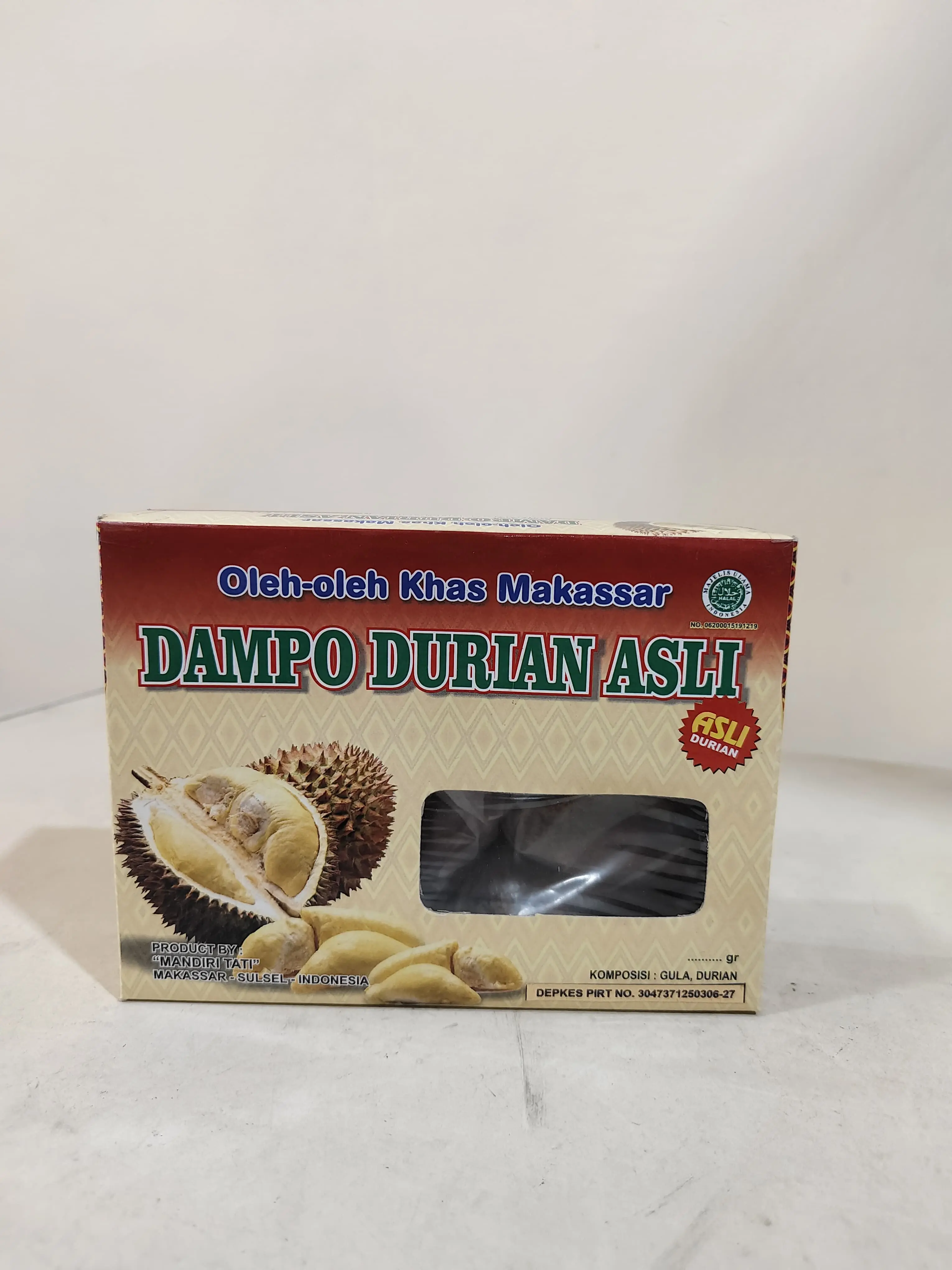 Kue Durian asli Dampo Durian khas Makassar Mandiri Tati 250gr