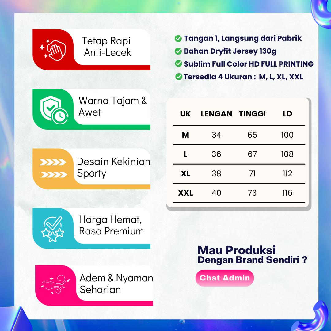 Kaos Jersey Terbaru 2026 Baju Jersey Cewek Cowok Model Terbaru Bahan Dryfit Murah Cocok untuk Seragaman