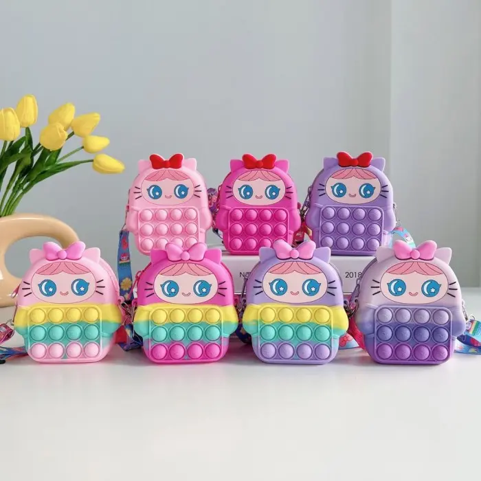 terbatas Tas pop it anak kuda pony/ Tas selempang anak fashion motif Ponny Doll ASLI 1