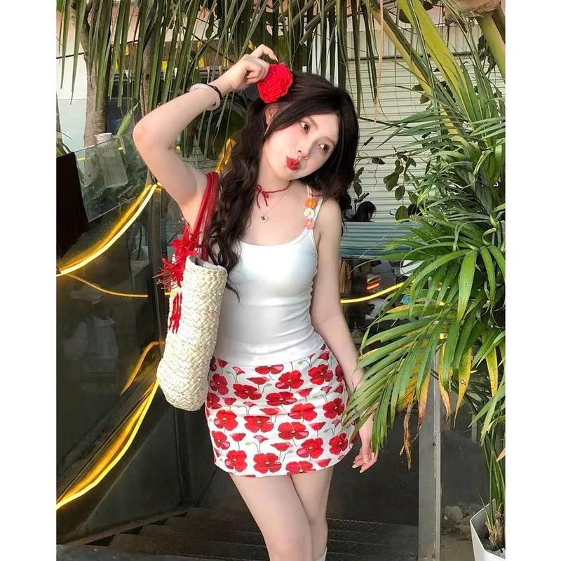 [Có Size] (Sẵn Hàng) ÁO HAI DÂY KÉP KÈM 3 CHARM HOA CÚC (Có thể gỡ và di chuyển hoa) Có Mút Chất Cotton mềm mịn form dẹp | BigBuy360 - bigbuy360.vn