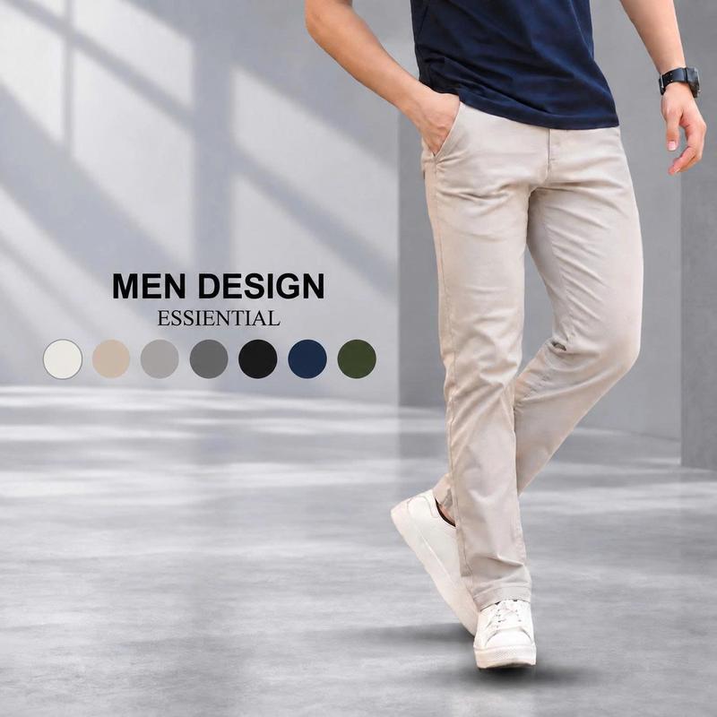 Quần Dài Kaki Nam Co Giãn, Form Suông Đẹp Thanh Lịch, Quần Âu Kaki Nam Phong Cách Công Sở 7 Màu MEN DESIGN