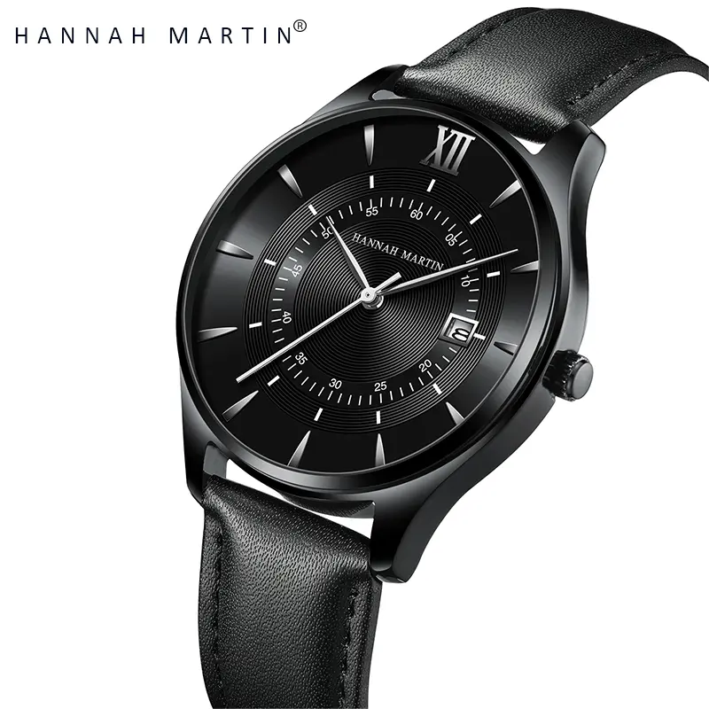 HANNAH MARTIN  1231 Jam Tangan Pria 100% Original Model Terbaru Keren Quartz COWOK Kulit Anti Air Men Watch COD Laki Arloji Men Watch kado laku promo diskon elegan watches gift ulang tahun 8