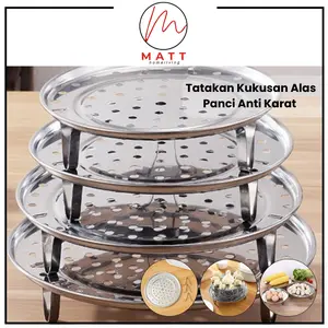 MATT Tatakan Kukusan Alas Panci Kukus Steamer Rack Stainless Lubang Alas Kukus Anti Karat Kitchenware
