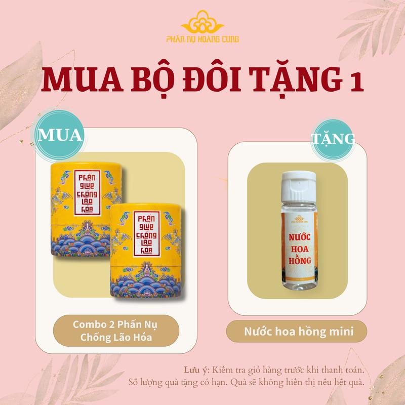 Combo 2 Phấn Dưỡng Da Hằng Ngày Phấn Nụ Hoàng Cung Dạng Nụ Trắng Skincare Mỹ Phẩm Trang Điểm - Phấn Nụ Hoàng Cung - Nữ