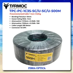 Kabel FO Preconnectorized 500 Meter|Precon Fiber Optic 500M Dropcore