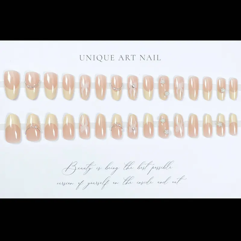 [MJ892] CHOCO NAILS- Bộ Nailbox 30 Mó.ng Form Nhọn Hạt Gạo Họa Tiết Nơ Xinh Nhẹ Nhàng Cực Xinh Đủ Size Cho Nữ Tặng Kèm Phụ Kiện Gắn Món.g 6