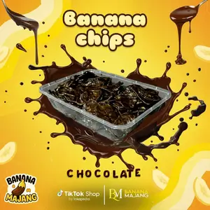 Eksklusif Kripik Pisang Lumer dengan Rasa Cokelat Lezat dan Renyah Rendah Gula (DARKCHOCO 500ml)